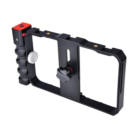 YLG0901B Vlogging Live Broadcast Smartphone Plastic Cage Video Rig Filmmaking Recording Handle Stabilizer Bracket for iPhone, Galaxy, Huawei, Xiaomi, HTC, LG, Google, and Other Smartphones, YLG0901B