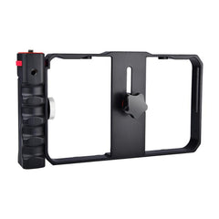 YLG0901B Vlogging Live Broadcast Smartphone Plastic Cage Video Rig Filmmaking Recording Handle Stabilizer Bracket for iPhone, Galaxy, Huawei, Xiaomi, HTC, LG, Google, and Other Smartphones, YLG0901B