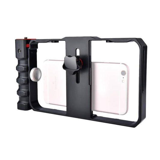 YLG0901B Vlogging Live Broadcast Smartphone Kunststoffkäfig Video Rig Filmmaking Aufnahmegriff Stabilisatorhalterung für iPhone, Galaxy, Huawei, Xiaomi, HTC, LG, Google und andere Smartphones, YLG0901B