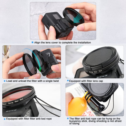 RUIGPRO for GoPro HERO 7/6 /5 Professional 52mm 10X Close-up Lens Filter with Filter Adapter Ring & Lens Cap, 10X Close-up Lens