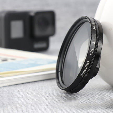 RUIGPRO for GoPro HERO 7/6 /5 Professional 52mm CPL Lens Filter with Filter Adapter Ring & Lens Cap, CPL Lens