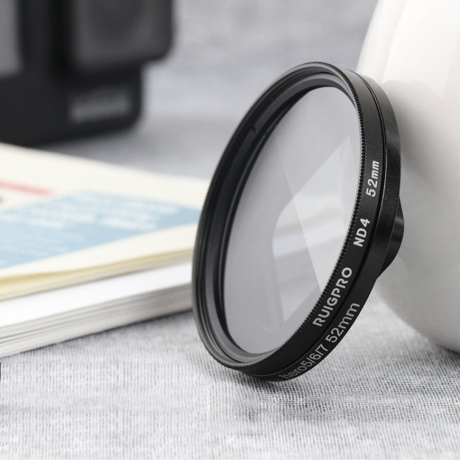 RUIGPRO for GoPro HERO 7/6 /5 Professional 52mm ND4 Lens Filter with Filter Adapter Ring & Lens Cap, ND4 Lens