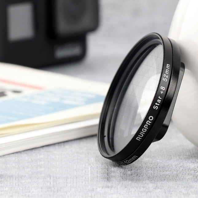 RUIGPRO for GoPro HERO 7/6 /5 Professional 52mm 8X Star Effect Lens Filter with Filter Adapter Ring & Lens Cap, Star Effect Lens
