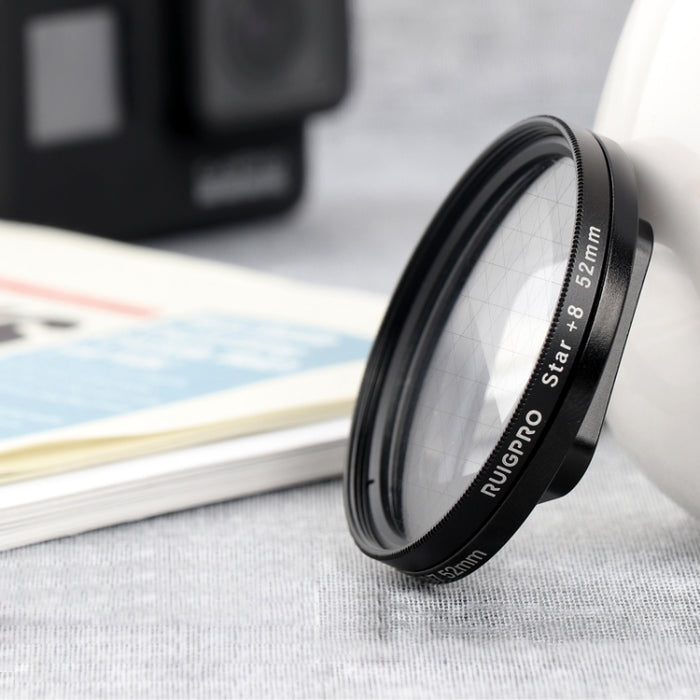 RUIGPRO for GoPro HERO 7/6 /5 Professional 52mm 8X Star Effect Lens Filter with Filter Adapter Ring & Lens Cap, Star Effect Lens