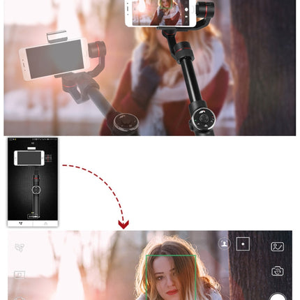 AFI V5 Smooth 3-Axis Handheld Aluminum Brushless Gimbal Stabilizer with Tripod Mount & Fill Light for Smartphones within 6 inch, Support Face Tracking