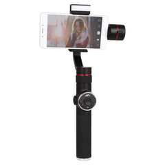 AFI V5 Smooth 3-Axis Handheld Aluminum Brushless Gimbal Stabilizer with Tripod Mount & Fill Light for Smartphones within 6 inch, Support Face Tracking