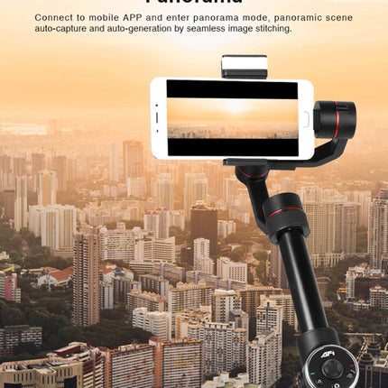 AFI V5 Smooth 3-Axis Handheld Aluminum Brushless Gimbal Stabilizer with Tripod Mount & Fill Light for Smartphones within 6 inch, Support Face Tracking