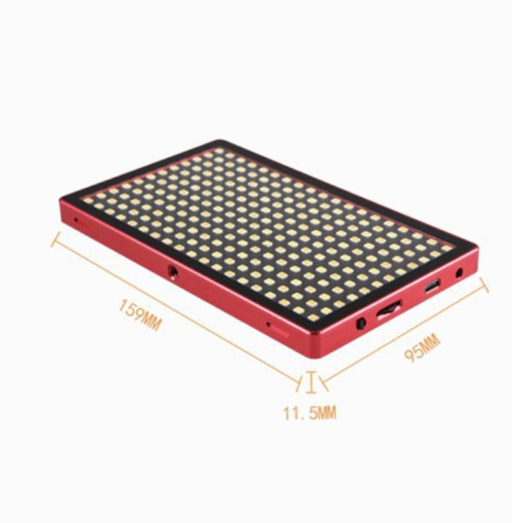 Litu Foto  L28 Pocket 228 LEDs Professional Vlogging Photography Video & Photo Studio Light for Canon / Nikon DSLR Cameras, L28 Red
