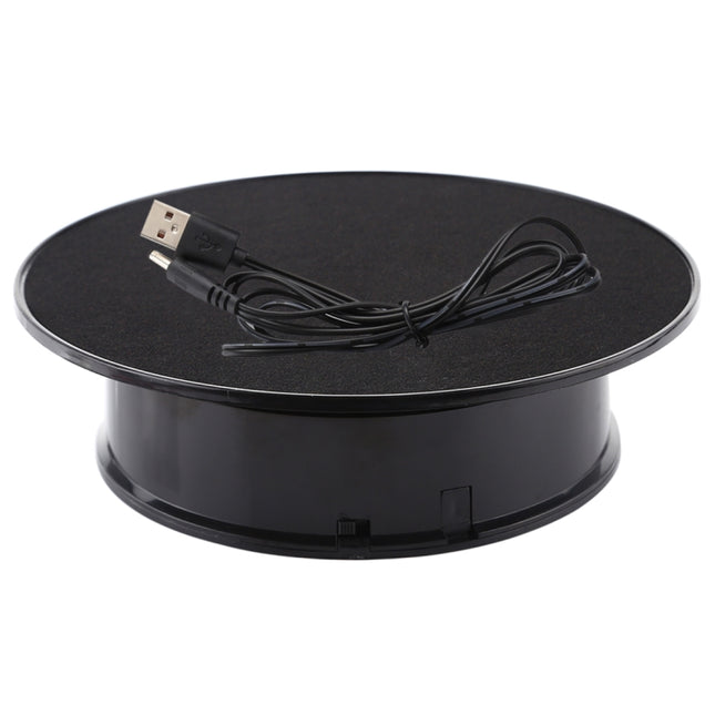 20cm 360 Degree Electric Rotating Turntable Display Stand Photography Video Shooting Props Turntable, Load 1.5kg, Powered by Battery & USB, 20cm/Powered by Battery or USB(B), 20cm/Powered by Battery or USB(W), 20cm/Powered by Battery or USB(W+B)