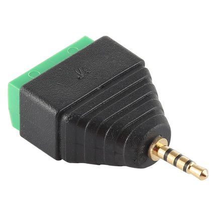 2.5mm Male Plug 4 Pole 4 Pin Terminal Block Stereo Audio Connector, 2.5mm Male (4 Pin)