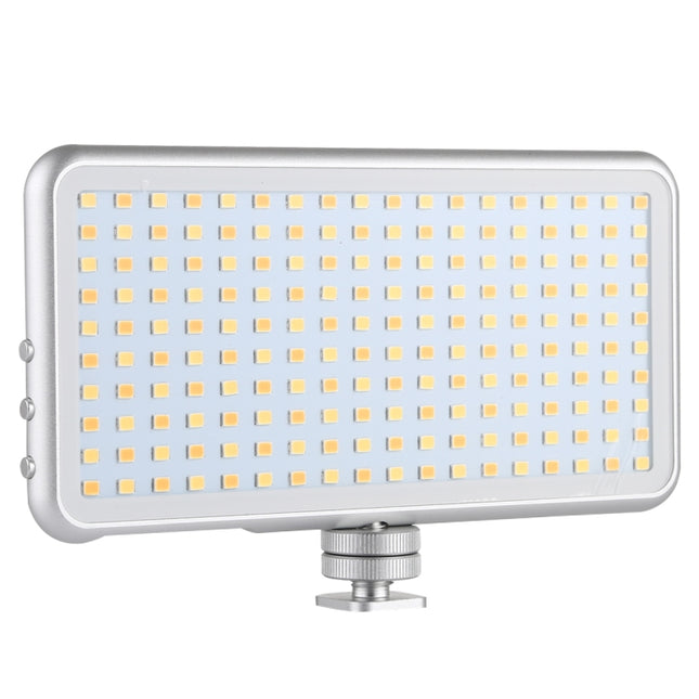 LED011S Pocket 180 LEDs Professional Vlogging Photography Video & Photo Studio Light with OLED Display & Cold Shoe Adapter Mount for Canon / Nikon DSLR Cameras, 180 LED