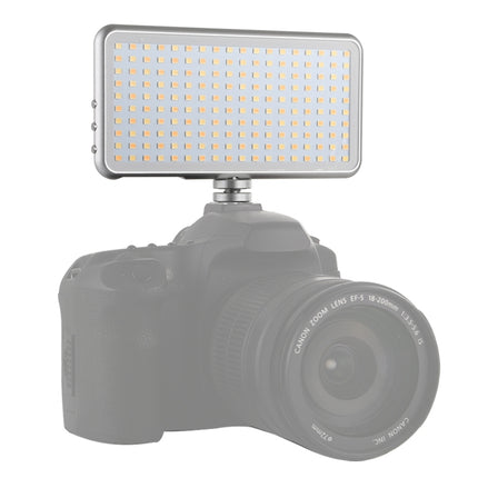 LED011S Pocket 180 LEDs Professional Vlogging Photography Video & Photo Studio Light with OLED Display & Cold Shoe Adapter Mount for Canon / Nikon DSLR Cameras, 180 LED