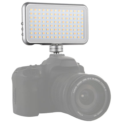 LED-013 Pocket 112 LEDs Professional Vlogging Photography Video & Photo Studio Light with OLED Display & Cold Shoe Adapter Mount for Canon / Nikon DSLR Cameras, 112 LED