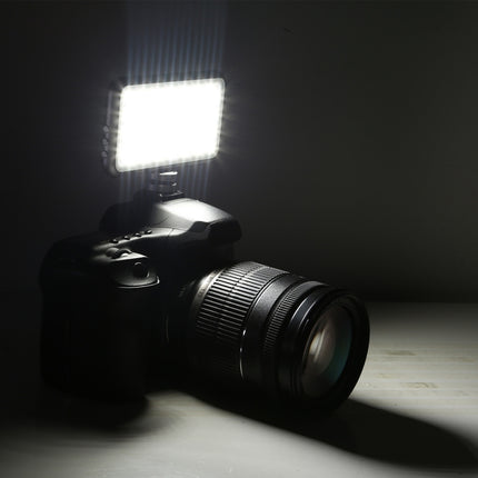 LED-013 Pocket 112 LEDs Professional Vlogging Photography Video & Photo Studio Light with OLED Display & Cold Shoe Adapter Mount for Canon / Nikon DSLR Cameras, 112 LED
