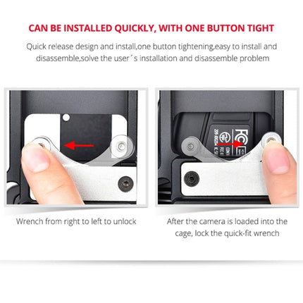 YELANGU C9-A YLG0911A Handle Video Camera Cage Stabilizer for DJI BMPCC 4K, C9-A