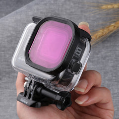 Pink Purple Red 3 Color Square Housing Diving Lens Filter Kits for GoPro HERO8 Black Original Waterproof Housing, 3 Color