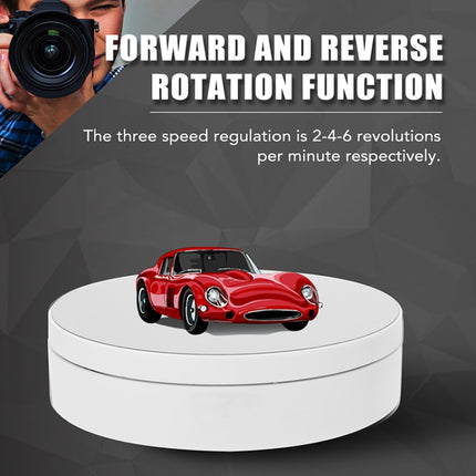 13.8cm USB Charging Smart 360 Degree Rotating Turntable Display Stand Video Shooting Props Turntable for Photography, Load 3kg