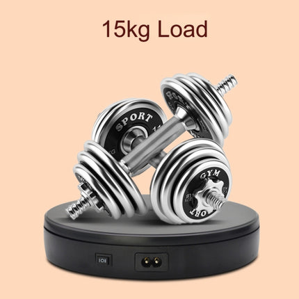 22cm Electric Rotating Turntable Display Stand Live Video Shooting Props Turntable Jewelry Shoes Display Platform, US Plug, 22cm(Black), 22cm(White)