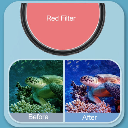 RUIGPRO for GoPro HERO8 58mm 16X Macro Lens + Red/Purple Diving Lens  Filter + Dive Housing Waterproof Case Kits with Filter Adapter Ring & Lens Cap