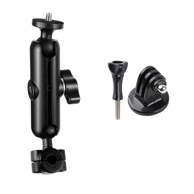 9cm Connecting Rod 20mm Ball Head Motorcycle Rearview Mirror Fixed Mount Holder with Tripod Adapter & Screw for GoPro, Insta360, DJI and Other Action Cameras, 9cm Connecting Rod Holder