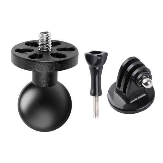 1/4 inch Screw 25mm Ball Head Motorcycle Fixed Mount Holder with Tripod Adapter & Screw for GoPro, Insta360, DJI and Other Action Cameras, 1/4 inch Screw 25mm Ball Head