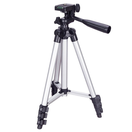 3120 Live Broadcast Tripod 4-Section Folding Legs Aluminum Alloy Tripod Mount with U-Shape Three-Dimensional Tripod Head for DSLR & Digital Camera, Adjustable Height: 34-103cm