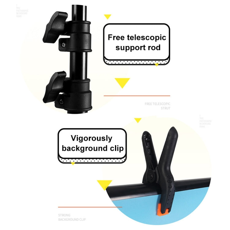 70x75cm T-Shape Photo Studio Background Support Stand Backdrop Crossbar Bracket Kit with Clips, No Backdrop, 70x75cm