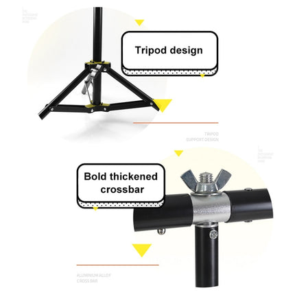 70x75cm T-Shape Photo Studio Background Support Stand Backdrop Crossbar Bracket Kit with Clips, No Backdrop, 70x75cm