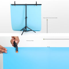 100x200cm T-Shape Photo Studio Background Support Stand Backdrop Crossbar Bracket Kit with Clips, No Backdrop, 100x200cm