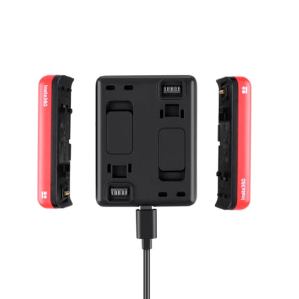 R-R-LF8-CINOR8CA For Insta360 ONE R 4K Panoramic Camera Batteries Charger Fast Charging Dual Charging Interface Charging Base, Batteries Charger