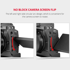 YELANGU C14 YLG0714A Video Camera Cage Stabilizer with Handle for Canon EOS M50, YLG0714A