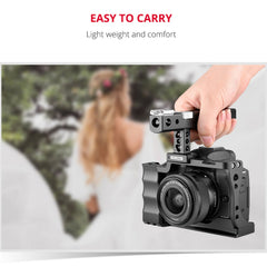 YELANGU C14 YLG0714A Video Camera Cage Stabilizer with Handle for Canon EOS M50, YLG0714A