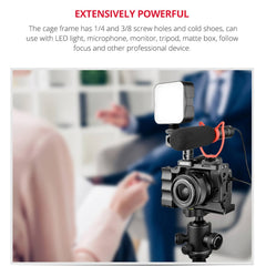 YELANGU C14 YLG0714A Video Camera Cage Stabilizer with Handle for Canon EOS M50, YLG0714A