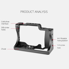 YELANGU C14-A YLG0714A-A Video Camera Cage Stabilizer for Canon EOS M50, YLG0714A-A