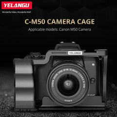 YELANGU C14-A YLG0714A-A Video Camera Cage Stabilizer for Canon EOS M50, YLG0714A-A