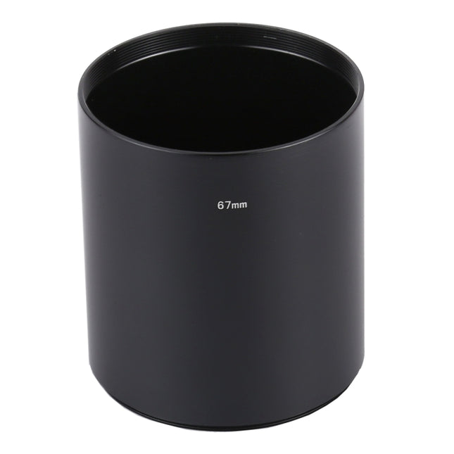 67mm Thread Type Straight Tube Full Metal Lens Hood Shade for Medium Telephoto Lens