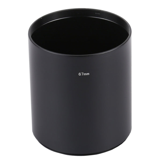 67mm Thread Type Straight Tube Full Metal Lens Hood Shade for Medium Telephoto Lens, 67mm