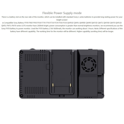 FEELWORLD LUT6 1920x1080 2600 nits 6 inch IPS Screen HDMI 4K Touch Control Camera Field Monitor