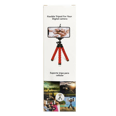 Mini Octopus Flexible Foam Tripod Holder with Phone Clamp & Remote Control