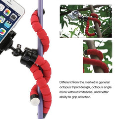 Mini Octopus Flexible Foam Tripod Holder with Phone Clamp & Remote Control