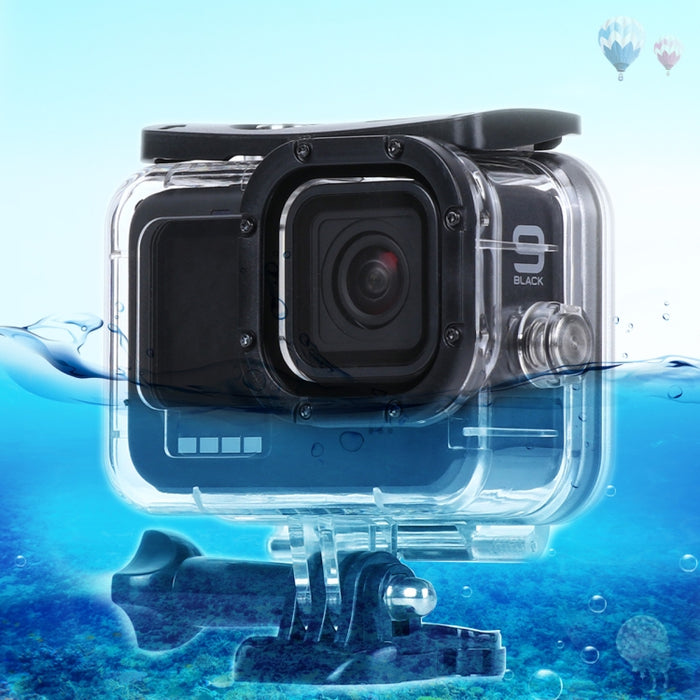 45m Waterproof Housing Protective Case with Buckle Basic Mount & Screw For GoPro HERO10 Black / HERO9 Black, For GoPro HERO9 Black
