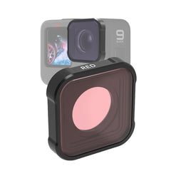 JSR KB Series Diving Color Lens Filter for GoPro HERO13 Black /12 Black /11 Black /10 Black /9 Black, Pink Filter, Magenta Filter, Red Filter