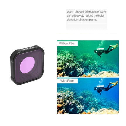 Filtro de color para lentes de buceo JSR serie KB (rojo, magenta y rosa) para GoPro HERO13 Black /12 Black /11 Black /10 Black /9 Black, filtro de color 3 en 1