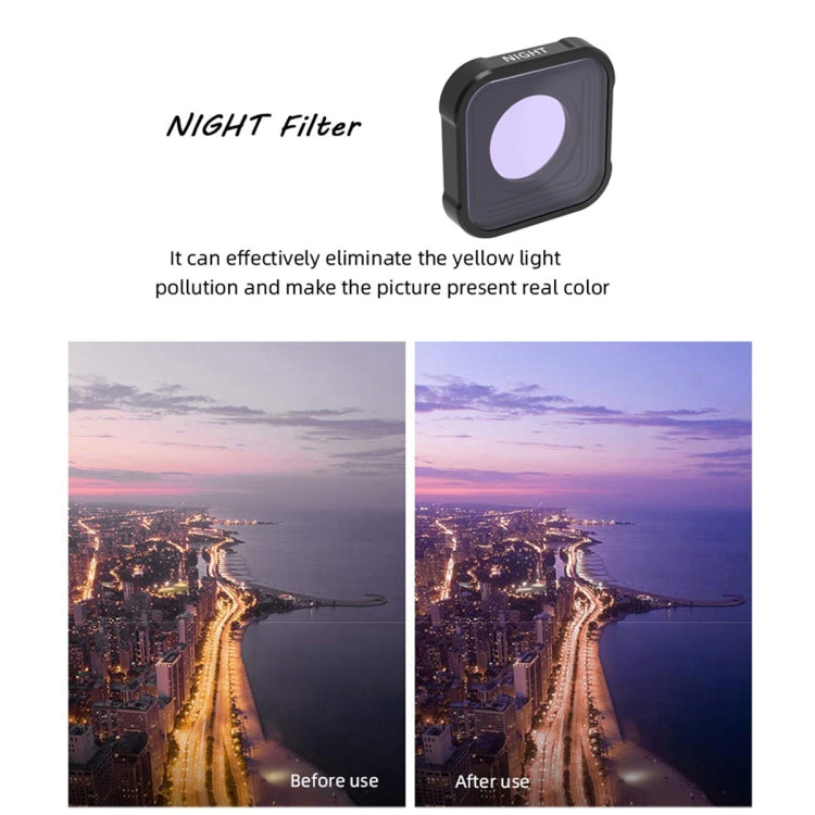JSR KB Series STAR+CPL+NIGHT+ND8+ND16+ND32 Lens Filter for GoPro HERO13 Black /12 Black /11 Black /10 Black /9 Black, 6-in-1