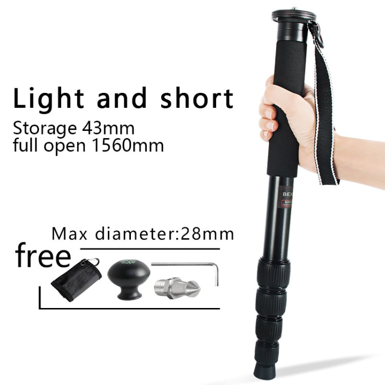 BEXIN MAS285 Portable Travel Outdoor DSLR Camera Aluminum Alloy Monopod Holder