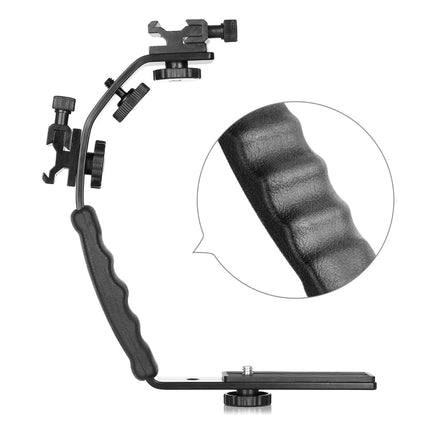 L-Shaped Aluminum Flash Bracket Camera Holder