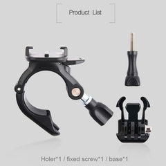 GP435 Small Size Bicycle Motorcycle Handlebar Fixing Mount for GoPro, Insta360, DJI and Other Action Cameras, GP435