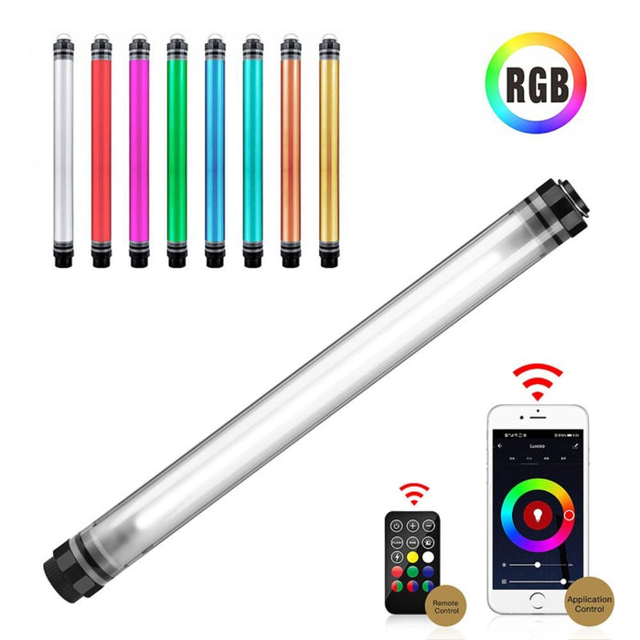 LUXCeO P7RGB Pro Colorful Photo LED Stick Video Light APP Control Adjustable Color Temperature Waterproof Handheld LED Fill Light with Remote Control, P7RGB Pro