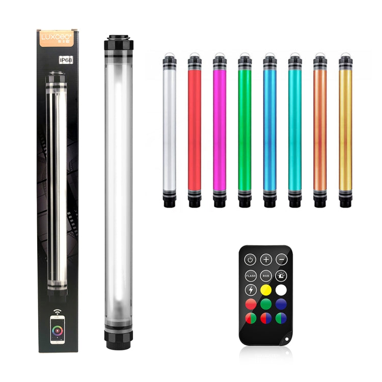 LUXCeO P7RGB Pro Colorful Photo LED Stick Video Light APP Control Adjustable Color Temperature Waterproof Handheld LED Fill Light with Remote Control, P7RGB Pro