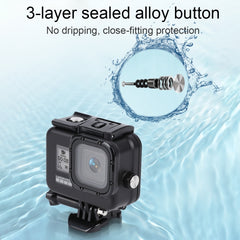 For GoPro HERO8 Black 45m Waterproof Housing Protective Case with Buckle Basic Mount & Screw & Floating Bobber Grip & Strap & Anti-Fog Inserts, Transparent HERO8 Case